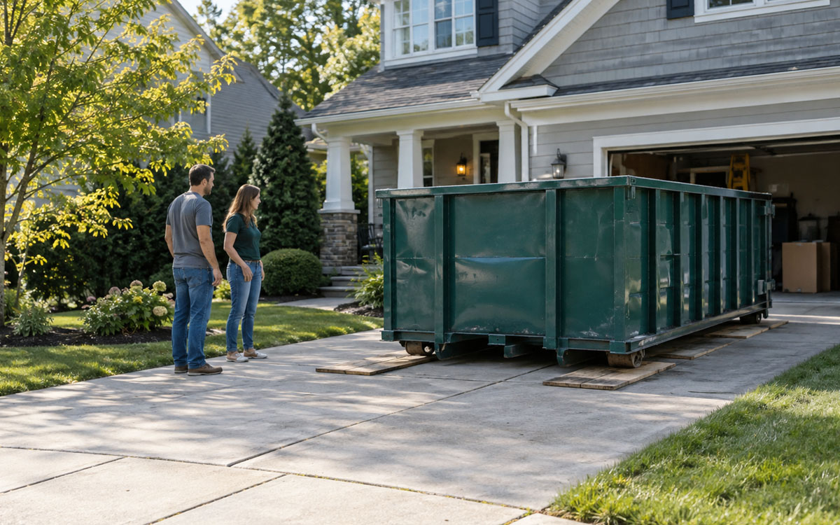 Driveway Placement That Works How Melrose Homeowners Can Site a Roll Off Dumpster Safely